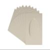 3x5 Mat For 6x7.5 Frame - Precut Grey Oval Shaped Photo Mat Board Opening - Acid Free Matte and Bevel Cut for Family Photos, Pack of 10 Matboards Show Kit With Acid Free Backings & Clear Bags view 1