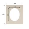 3x5 Mat For 6x7.5 Frame - Precut Grey Oval Shaped Photo Mat Board Opening - Acid Free Matte and Bevel Cut for Family Photos, Pack of 10 Matboards Show Kit With Acid Free Backings & Clear Bags view 3