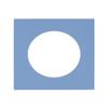 5x5 Mat For 7x7 Frame - Precut Brittany Blue Circle Shaped Photo Mat Board Opening - Acid Free Matte and Bevel Cut for Family Photos, Pack of 1 Matboard Show Kit With Acid Free Backing & Clear Bag view 1