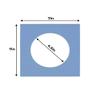 5x5 Mat For 7x7 Frame - Precut Brittany Blue Circle Shaped Photo Mat Board Opening - Acid Free Matte and Bevel Cut for Family Photos, Pack of 1 Matboard Show Kit With Acid Free Backing & Clear Bag view 3