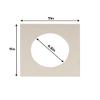 5x5 Mat For 7x7 Frame - Precut Grey Circle Shaped Photo Mat Board Opening - Acid Free Matte and Bevel Cut for Family Photos, Pack of 1 Matboard Show Kit With Acid Free Backing & Clear Bag view 3