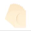5x5 Mat For 7x7 Frame - Precut Cream Circle Shaped Photo Mat Board Opening - Acid Free Matte and Bevel Cut for Family Photos, Pack of 10 Matboards Show Kit With Acid Free Backings & Clear Bags view 1