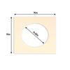 5x5 Mat For 7x7 Frame - Precut Cream Circle Shaped Photo Mat Board Opening - Acid Free Matte and Bevel Cut for Family Photos, Pack of 10 Matboards Show Kit With Acid Free Backings & Clear Bags view 3