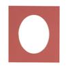 3x5 Mat For 6x7.5 Frame - Precut Brick Red Oval Shaped Photo Mat Board Opening - Acid Free Matte and Bevel Cut for Family Photos, Pack of 1 Matboard Show Kit With Acid Free Backing & Clear Bag view 1
