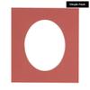 3x5 Mat For 6x7.5 Frame - Precut Brick Red Oval Shaped Photo Mat Board Opening - Acid Free Matte and Bevel Cut for Family Photos, Pack of 1 Matboard Show Kit With Acid Free Backing & Clear Bag view 2