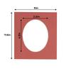 3x5 Mat For 6x7.5 Frame - Precut Brick Red Oval Shaped Photo Mat Board Opening - Acid Free Matte and Bevel Cut for Family Photos, Pack of 1 Matboard Show Kit With Acid Free Backing & Clear Bag view 3