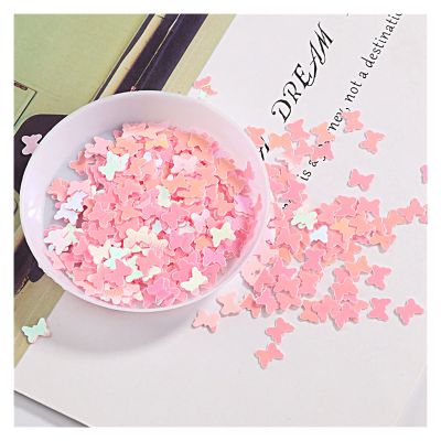 HANRUO 1000Pcs 5 * 6mm Shape Loose Sequins Paillettes for Nails Beauty DIY Glitter,Lady Manicure,Wedding Decoration Confetti (Color : Pink, Size : 5x6mm)
