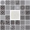 32 Pack Geometric Stencils 6 x 6 Inch Painting Templates for Scrapbooking Cookie Tile Furniture Wall Floor Decor Craft Drawing Tracing DIY Art Supplies view 1