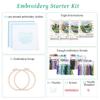 Harimau Adult Beginner Embroidery Starter Kit Natural Landscape Patterns, Complete Set with 4 Patterns, 2 Hoops, Needles, Scissors, Instruction Guide & Stitching Video Tutorials view 2