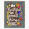 Be Faithful In Small Things, Mother Teresa Quote, Lettering, Butterfly And Flower Doodle, Inspirational Bumper Sticker Vinyl Decal 5" view 1