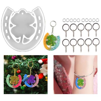 Koonafy Keychain Silicone Mold, Jewelry Pendant Resin Mold, Leaf Epoxy Mold, Keychain Casting Molds for DIY Soap Crafts, Art Keychain Making and Home Decoration