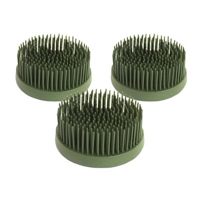 Floral Genius Round Flower Pin Holder 2-1/2 in Diameter | Green Color, Set of 3 | Tool for Easy Flower and Ikebana Arrangements, Florists, Gifts & More | Sustainable and Reusable | Made in The USA