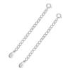 2pcs Adabele Authentic 925 Sterling Silver Cable Chain Extender Clasp Strong Removable Adjustable 2 inch Extension Tarnish Resistant White Gold for Necklace Bracelet Anklet Jewelry Making SS310-2 view 1