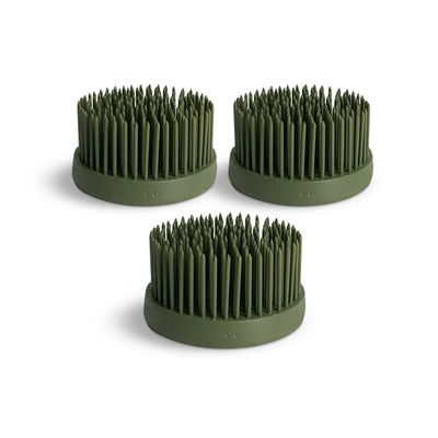 Floral Genius Round Flower Pin Holder 2 in Diameter | Green Color, Set of 3 | Tool for Easy Flower and Ikebana Arrangements, Florists, Gifts & More | Sustainable and Reusable | Made in The USA