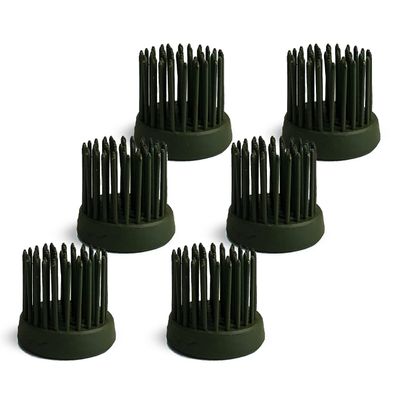Floral Genius Round Flower Pin Holder 1-1/4 in Diameter | Green Color, Set of 6 | Tool for Easy Flower and Ikebana Arrangements, Florists, Gifts & More | Sustainable and Reusable | Made in The USA