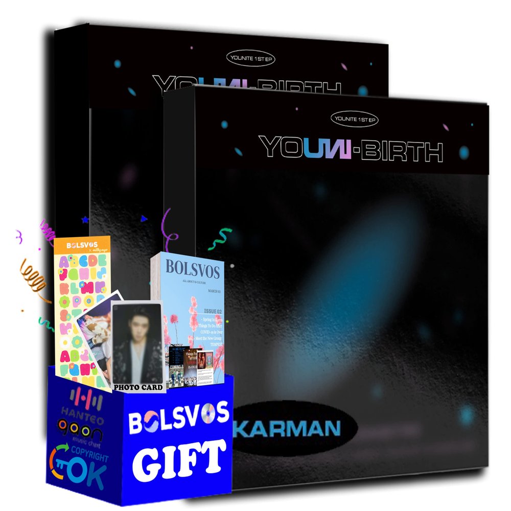 Younite - YOUNI-BIRTH [Full Set ver.] (1st EP Album) 2 Albums+Pre Order Limited Benefits+BolsVos K-POP eBook (21p), 1EA BolsVos Stickers for Toploader, Photocards