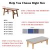 MICUSHION 36 x 14 inch Piano Bench Cushion for Indoor Shoe Storage Non Slip Picnic Bench Pad for Kitchen Dining Table Seat, Light Brown view 2