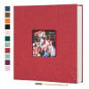 Spbapr Large Photo Album Self Adhesive 60 Pages Linen cover DIY Magnetic Scrapbook album with A Metal Pen Hold 3x5 4x6 5x7 6x8 8x10 Pictures Red view 1