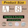 DZXCYZ 4 Inch Letter Stencils Numbers Craft Stencils, 42 Pcs Reusable Plastic Alphabet Drawing Templates for Painting on Wood, Wall, Fabric, Rock, Signage, Door Porch, DIY Art Projects view 2