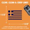 Greece Flag Self-Inking Rubber Stamp Ink Stamper for Stamping Crafting Planners - 1-1/2 Inch Large - Black Ink view 2