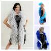 FeatherStore Exquisite 4 Ply Ostrich Feather Boa - 72" Long, 6-9" Wide, Luxurious Marabou Interior, Perfect for Halloween Costumes, Theater, Parties, and DIY Crafts - 100% Real Feathers - Black/White view 3