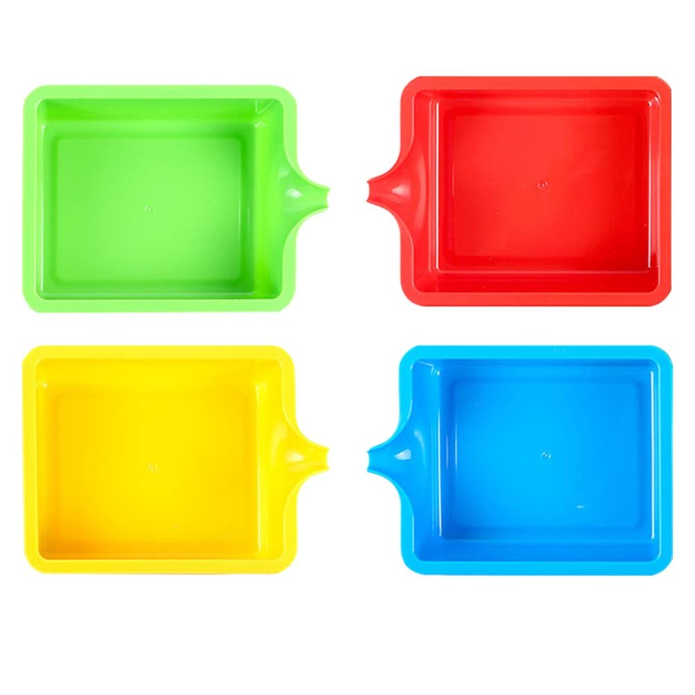 Ciieeo 4pcs Pigment Mixing Trays Tips Palette for Boys and Girls Art Students and Teachers Easy Cleaning and Compact Storage for Painting and Mixing