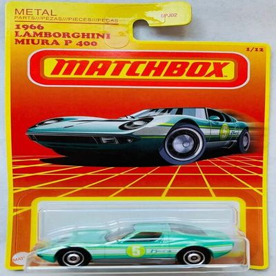 Die Cast Matchbox 1966 Lamborghinis Miura P 400 1/12 (Teal), Retro Series
