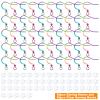 BronaGrand 50pcs Stainless Steel Earring Hooks Hypoallergenic Ear Wires Earring Fish Hooks with 50pcs Clear Silicone Earring Backs for DIY Jewelry Making(Rainbow Color) view 2