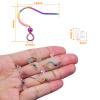 BronaGrand 50pcs Stainless Steel Earring Hooks Hypoallergenic Ear Wires Earring Fish Hooks with 50pcs Clear Silicone Earring Backs for DIY Jewelry Making(Rainbow Color) view 3