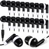 Konohan 100 Pcs Bulk Earbuds with Wire Basic Headphones in Ear for Libraries Laptop, No Microphone 3.5 mm Jack Earbuds Dot Headphones, Individually Bagged (Black) view 1