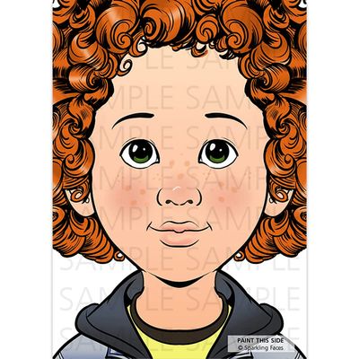 Sparkling Faces Practice Board - Leo, Face Painting Practice and Display Tool, Reusable Colored Makeup Template, A4 Size - 8.27" x 11.69"