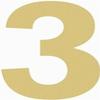 30" Wooden House or Craft Number 3 Unfinished, Rockwell Font, Craft Cutout 1-4" MDF view 1