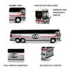 1980 MCI MC-9 Crusader II Intercity Coach Bus Toronto - Guelph (Ontario, Canada) Gray Coach 1/87 (HO) Diecast Model by Iconic Replicas 87-0330 view 3