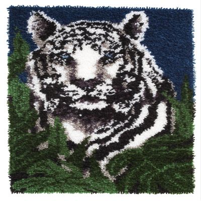 Wonderart Latch Hook Yarn, White Tiger