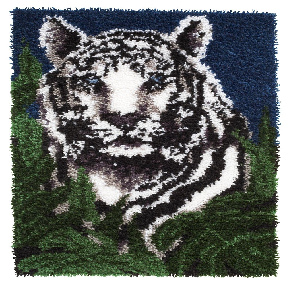 Wonderart Latch Hook Yarn, White Tiger