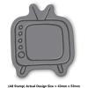 Azeeda 'Retro TV' Unmounted Rubber Stamp - for Crafting, Scrapbooking and Card Making - Size A8 (RS00025102) view 2
