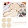 4pcs Wooden Bag Bottom Natural Wood Base Shaper Crochet Basket Base for DIY Knitting Crochet Yarn Storage Bag Weaving Crafts Home Decoration view 4