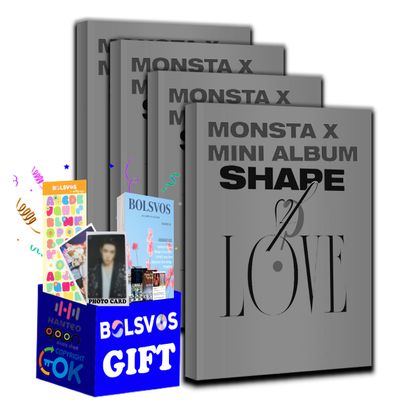 Dreamus Monsta - Shape of Love [Full Set ver.] (11th Mini Album) 4 Albums+Pre Order Limited Benefits+BolsVos K-POP eBook (21p),