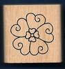 Wooden Mount Rubber Stamp for Card Making Flower Heart Shape Valentine Gift TAG Card Small view 1