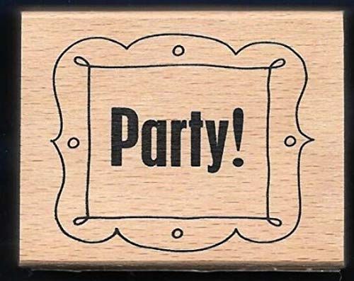Wooden Mount Rubber Stamp for Card Making Party Frame Banner Invitation Card