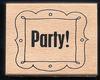 Wooden Mount Rubber Stamp for Card Making Party Frame Banner Invitation Card view 1