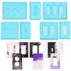 BUYGOO 7Pcs Light Switch Cover Resin Molds, Switch Socket Panel Plaster for Epoxy Resin, Plate Silicone Outlet Cover Molds for DIY Crafts Making view 1
