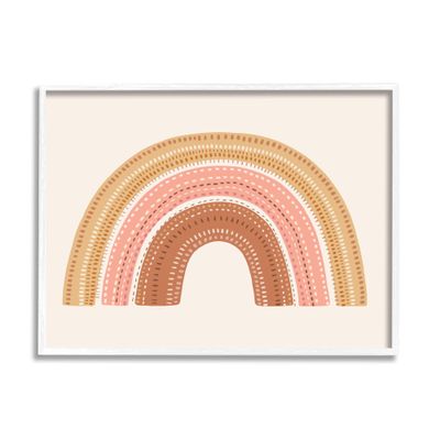 Stupell Industries Earthly Boho Rainbow Embroidery Stitch Inspired Pattern, Design by Nancy McKenzie