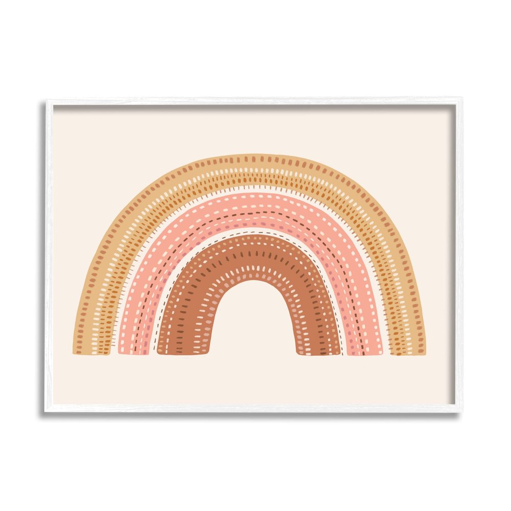Stupell Industries Earthly Boho Rainbow Embroidery Stitch Inspired Pattern, Design by Nancy McKenzie