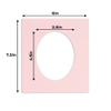 3x5 Mat For 6x7.5 Frame - Precut Soft Pink Oval Shaped Photo Mat Board Opening - Acid Free Matte and Bevel Cut for Family Photos, Pack of 25 Matboards Show Kit With Acid Free Backings & Clear Bags view 3