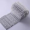 Jerler Sew Stitch on Spikes for Arts and Crafts Decoration, Mesh Rivets Studs Beads Cone Spoke Trim Punk Rock with Flat Back for Jacket, Clothing, Shoes and Performance (1 Yard, Silver) view 1