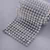 Jerler Sew Stitch on Spikes for Arts and Crafts Decoration, Mesh Rivets Studs Beads Cone Spoke Trim Punk Rock with Flat Back for Jacket, Clothing, Shoes and Performance (1 Yard, Silver) view 4