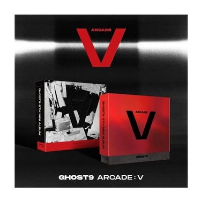 Ghost9 ARCADE : V 6th Mini Album 2 Version SET CD+1p Folding Poster On Pack+72p PhotoBook+16p Lyrics Book+1p Unit PhotoCard+1p Solo PhotoCard+1ea GLEEZ ID Card+Tracking Sealed