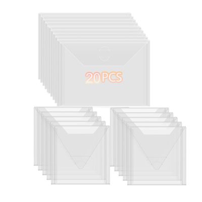20 Pcs Stamp & Die Storage Pockets Resealable Clear Plastic Seal Bags Storage Case for Cutting Dies Stencil Album Stamp Crafts for DIY Scrapbooking Paper Card Craft Cutting Dies Storage