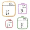 LAMXD 4 Pieces Embroidery Hoop Rectangle Square Embroidery Frame Cross Stitch Hoop Sewing Tool for Art Craft Handy Sewing (Multicolor),with Gold Eye Embroidery Needles view 2